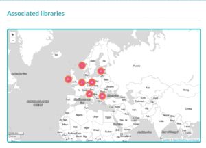 Map of the associated libraries taking part in the project